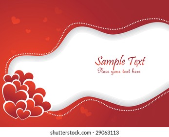 beautiful Heart vector background with space for text
