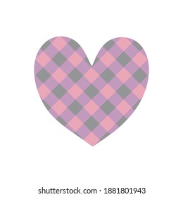 Beautiful heart. Vector flat illustration. Valentine's Day.	