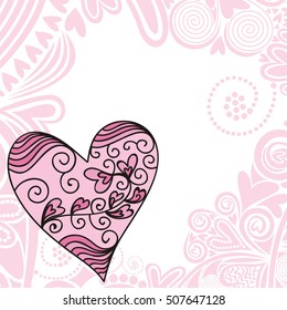 Beautiful heart. Vector illustration.