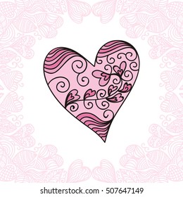 Beautiful heart. Vector illustration.