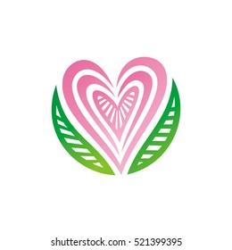 Beautiful heart. Vector illustration.