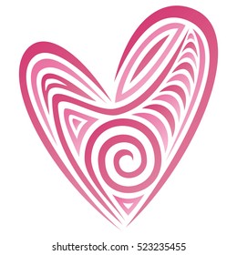 Beautiful heart. Vector illustration.