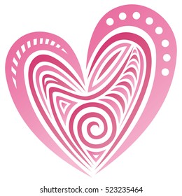 Beautiful heart. Vector illustration.