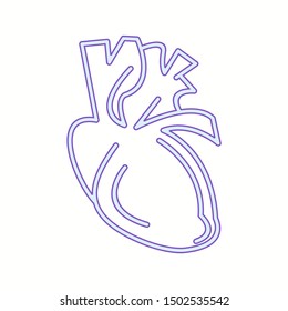 Beautiful heart vector line icon