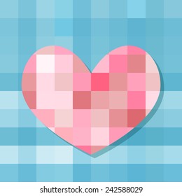 Beautiful heart vector mosaic for Valentine's Da