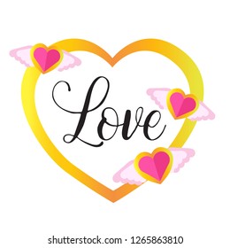 beautiful hearts art illustration