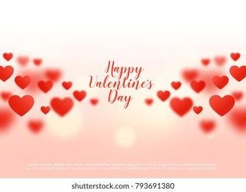 beautiful hearts background with bokeh effect