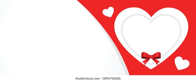 beautiful hearts banner for valentines day