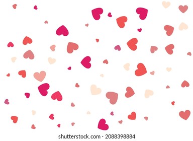 Beautiful hearts confetti. Valentine's Day.