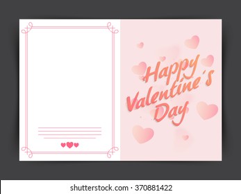 Beautiful hearts decorated glossy greeting card design for Happy Valentine's Day celebration.