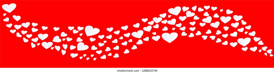 Beautiful Hearts Falling on Background. Invitation Template Background Design, Greeting Card, Poster. Valentine Day. Vector illustration