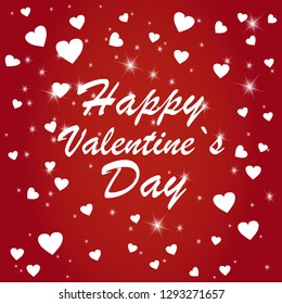 Beautiful Hearts Falling on Background. Invitation Template Background Design, Greeting Card, Poster. Valentine Day. Vector illustration