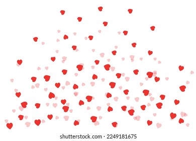 Beautiful Hearts Falling on Background. Valentine background, love decoration
red heart, Greeting Card, Poster. Valentine Day. Vector illustration