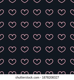 Beautiful hearts illustration with seamless for wallpaper design.Celebration vector background. Fabric pattern design. 