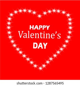Beautiful Hearts. Invitation Template Background Design, Greeting Card, Poster. Valentine Day. Vector illustration