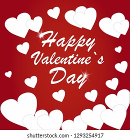 Beautiful Hearts. Invitation Template Background Design, Greeting Card, Poster. Valentine Day. Vector illustration