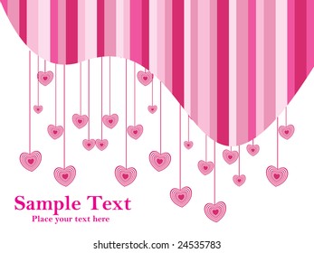 beautiful hearts with white pink background