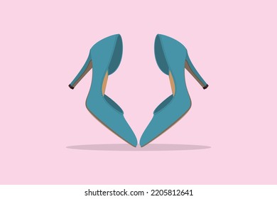 Schönes hitziges Sandaal Paar Vektorsymbol Illustration. High Heel, Pantaloons, High Heel, Schuhe, Beauty, Mode, Schuhe Mode, Events Mode. Schönheit und Mode.