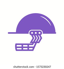 Beautiful Helmet Glyph Vector Icon