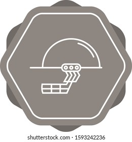 Beautiful Helmet Line Vector Icon