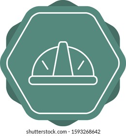 Beautiful Helmet Line Vector Icon
