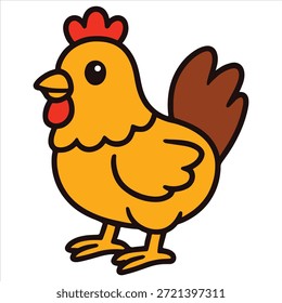 Eine schöne Henne Illustration Vektordesign