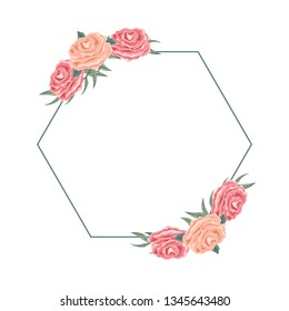 Beautiful hexagon floral arrangement for dedication