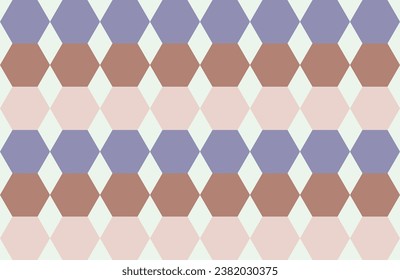 Bonito tapiz de patrón Hexagon. Antecedentes. Forma de hexágono. Diseño de impresión. Diseño gráfico. Patrón vectorial. Patrón geométrico. Tela. Decorativo. Ornamentos.  
