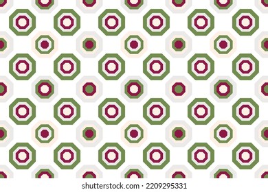 Hermosas formas hexagonales Vector de patrones geométricos Es un patrón creado mediante la combinación de formas geométricas. Crear hermosos patrones de tela. Diseño para impresión. Usando en la industria de la moda.