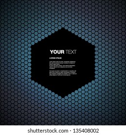 Beautiful hexagon vector frame