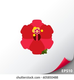 Beautiful Hibiscus Flower Icon