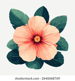 Hermoso Vector de flores de hibisco, archivo de Vector de flores