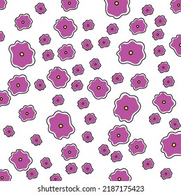 Hermosas flores de hibisco diseño de patrones abstractos, ilustración vectorial