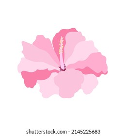 Beautiful hibiscus flowers Vector set of blooming tropical floral for holiday invitations, greeting card and fashion design Tropicania and exoticism