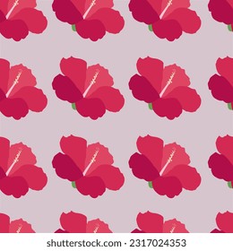 Schöne Hibiskus-Blumen Vektor-Set blühende tropische Blumen für Feiertage Einladungen, Grußkarte und Mode-Design Tropicania und Exotik