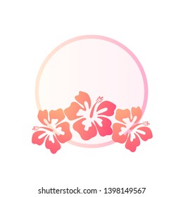 Beautiful hibiscus summer flower vector illustration