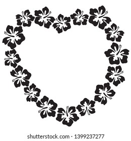 Beautiful hibiscus summer flower vector illustration