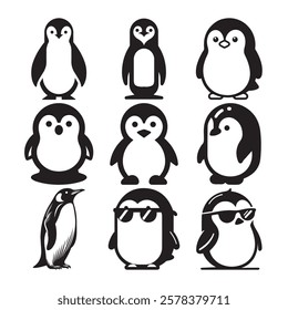 Beautiful high-resolution vector illustration of Royal Penguin, Penguin Vector Logo Design