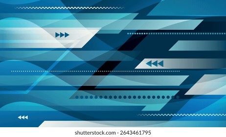 Beautiful high-tech style background in azure tones. A beautiful illustration for interior decoration, corporate designs, blogs, postcards, posters and your other projects. Vector. 