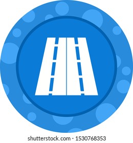 Beautiful Highway Vector Glyph icon