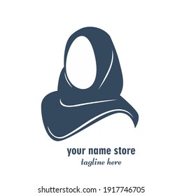 Beautiful Hijab Store Logo Icon Template