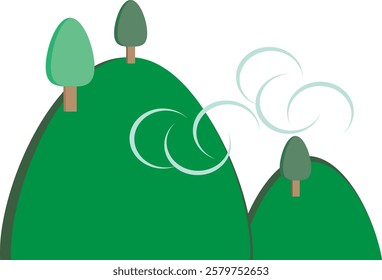 beautiful hill vector illustration image