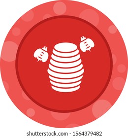 Beautiful Hive Glyph Vector Icon