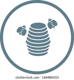 Hermoso icono vector de glifos de Hive