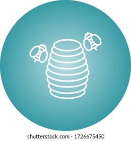 Beautiful Hive Line Vector Icon