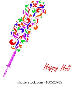 Beautiful holi background Colorful Floral splash out of pichkari.Eps10