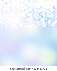 beautiful holiday light blue background with bokeh