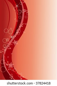 Beautiful holiday swirls with snowflakes