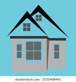 Beautiful home drawing vector graphic design.