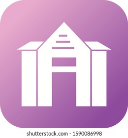 Beautiful Home Glyph Vector Icon